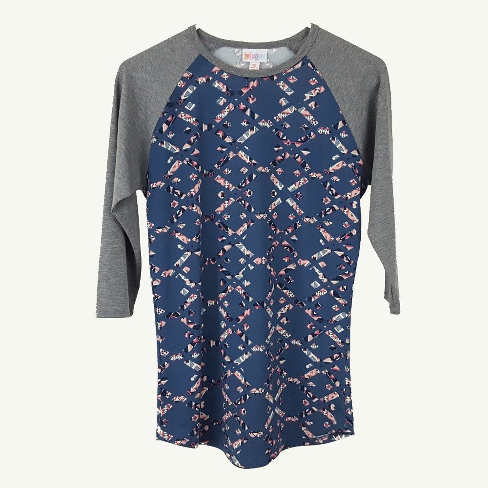 LulaRoe 3/4 Sleeve T-Shirt Geometric Multicolor